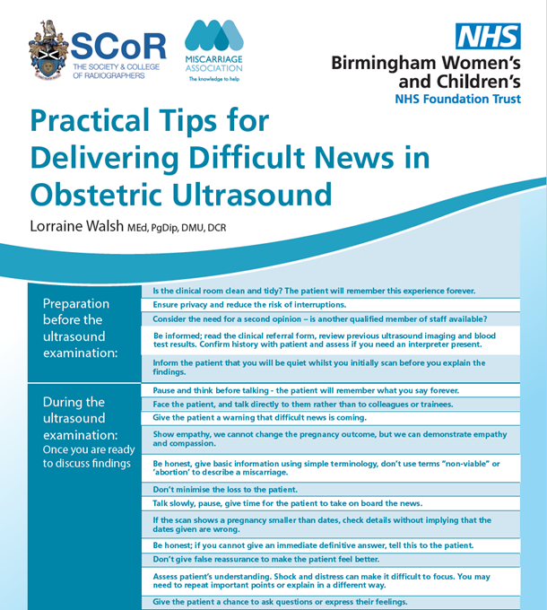 Practical Tips for Delivering Difficult News in Obstetric Ultrasound