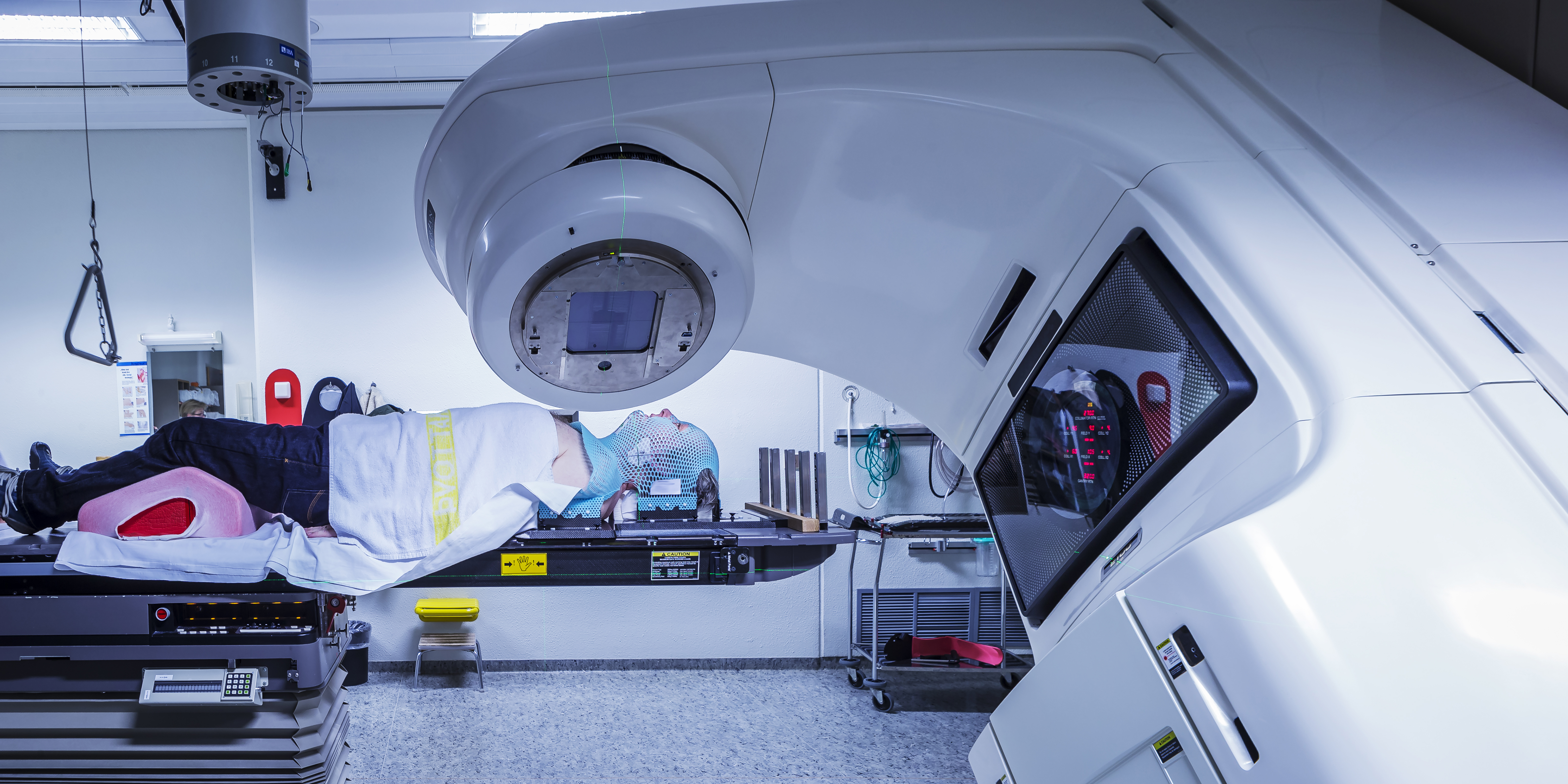 Man receiving radiotherapy