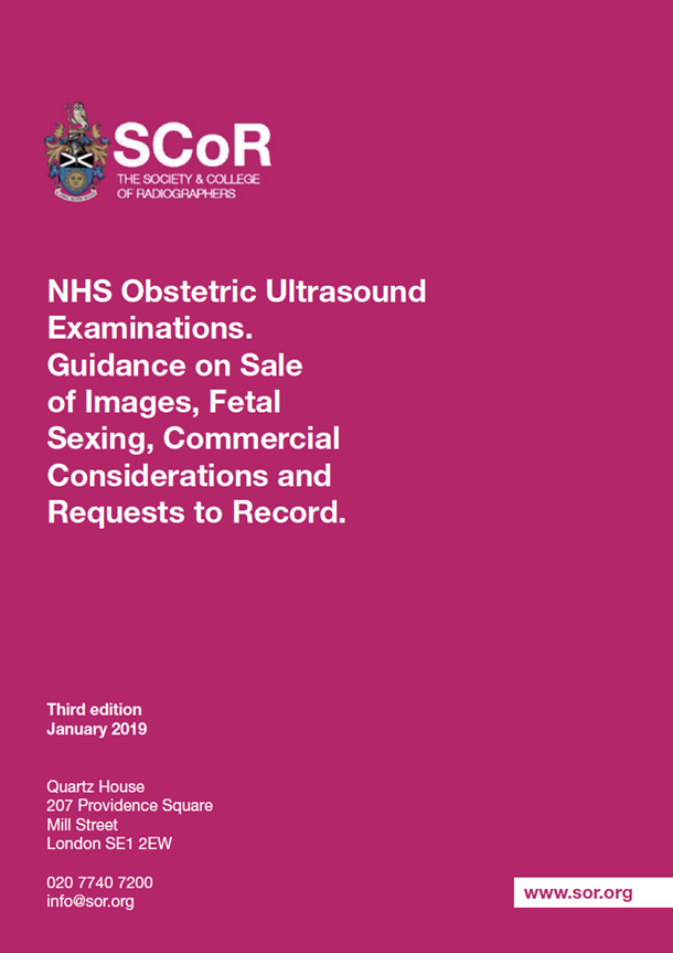 NHS obstetric ultrasound examinations. Guidance on sale of images, fetal sexing, commercial considerations and requests to record