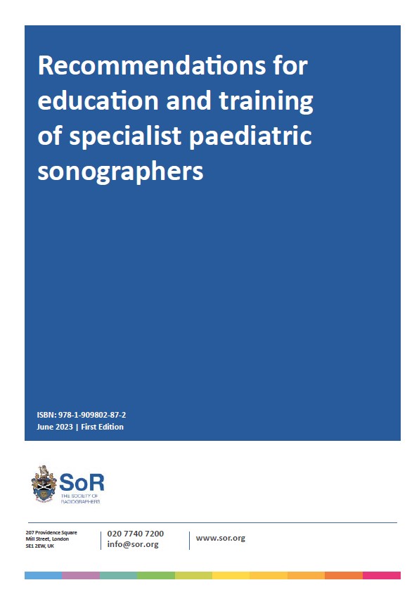 Recommendations for education and training of specialist paediatric sonographers