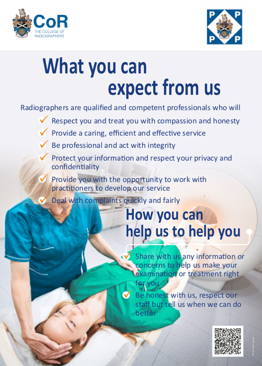 'What you can expect from us’ patient guidance poster