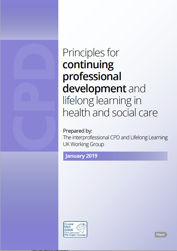 Principles for continuing professional development and lifelong learning in health and social care