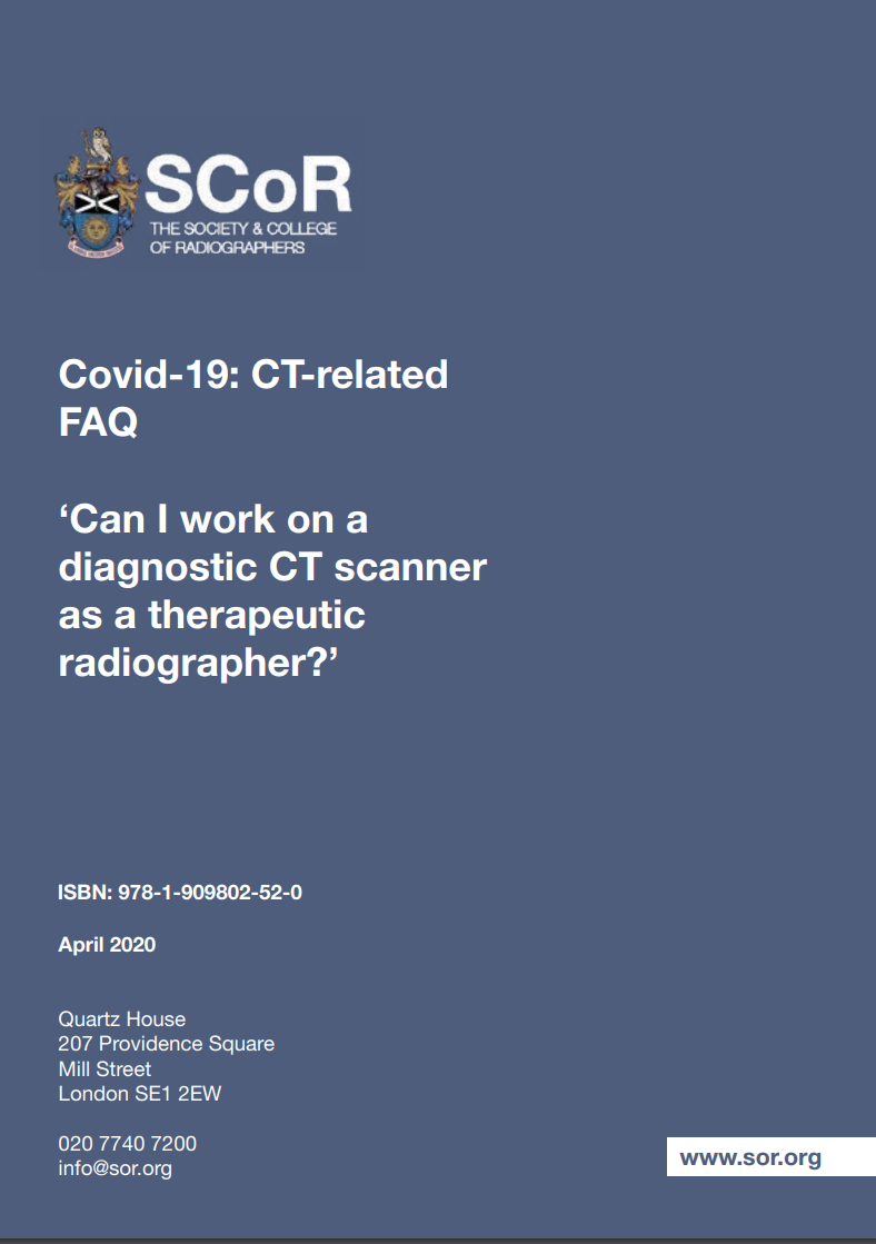 Covid-19: ‘Can I work on a diagnostic CT scanner as a therapeutic radiographer?’