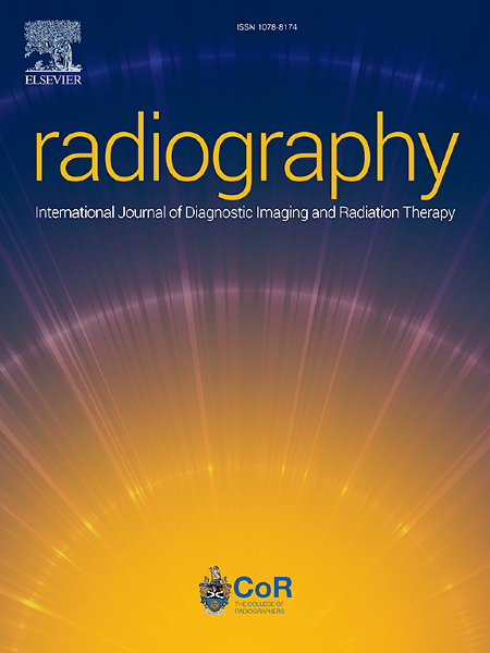 Cover of Radiography journal