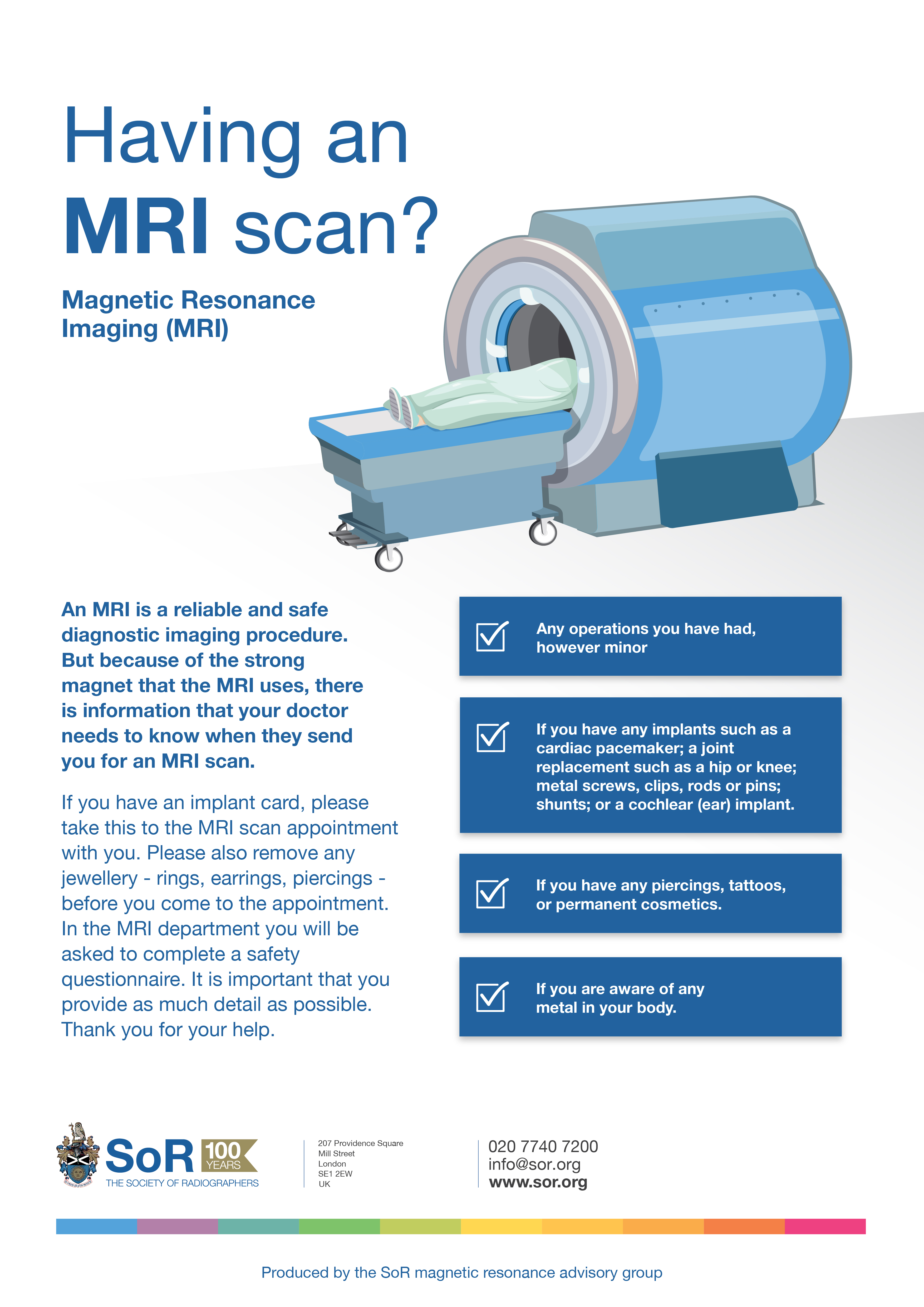 Having an MRI scan?